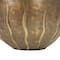 12" Brass Metal Snakeskin Inspired Vase with Dimensional Wavy Accents